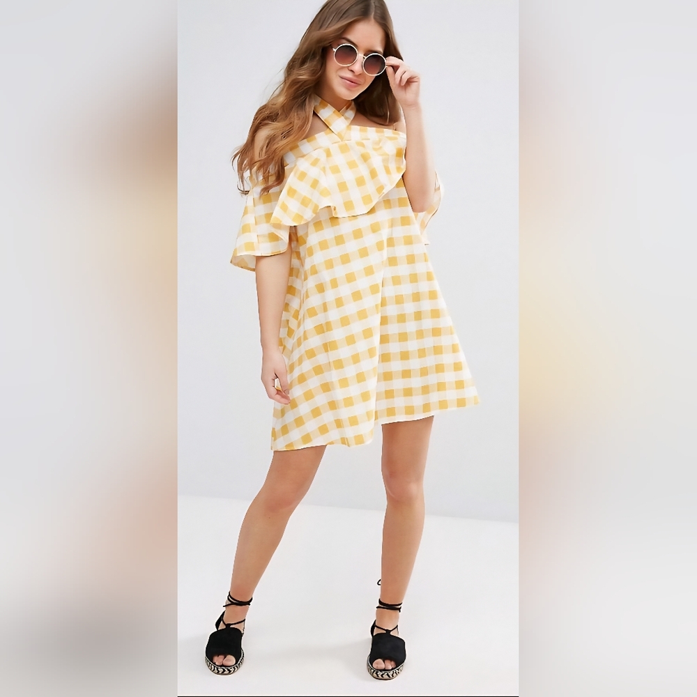 Versatile Gingham Mini Dress